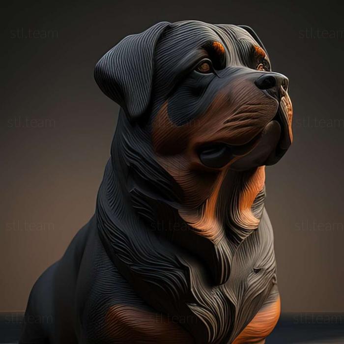 3D model Rottweiler dog (STL)